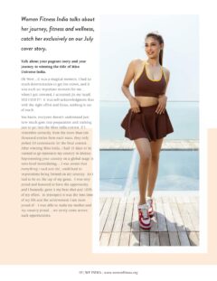 Women Fitness India Magazine – July 2024 – Puja G Talukdar