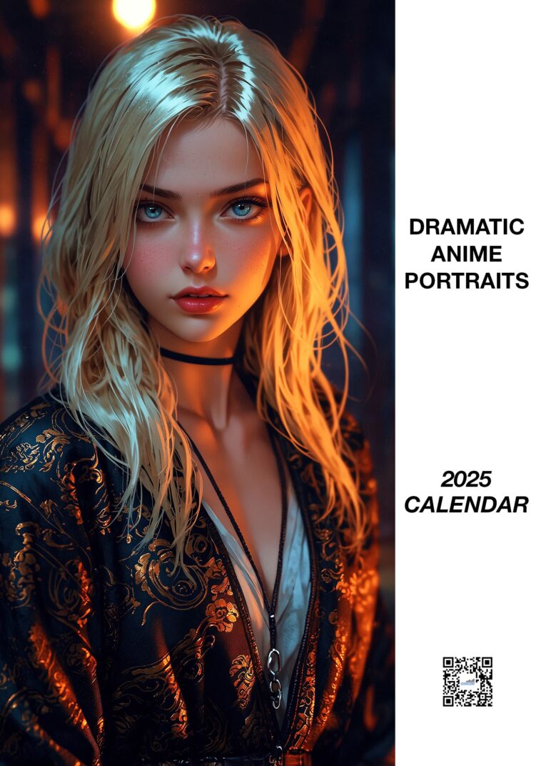 Dramatic Anime Portraits – 2025 Calendar