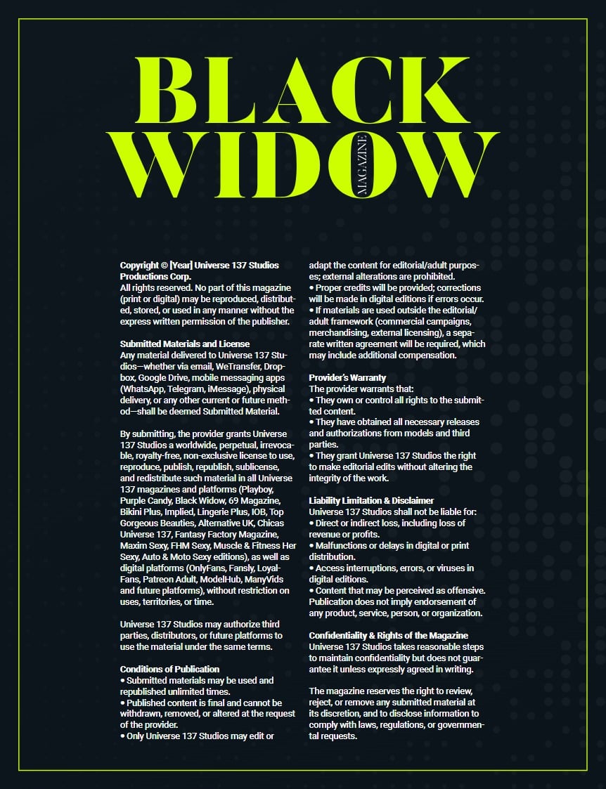 Black Widow Magazine – September 2026 – Stacey Carlaa